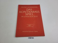 Notenheft Kontrabass-Spiel Schule Herrmann Hofmeister Leipzig DDR 50er #25B709