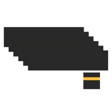 6er-Pack Gravurschilder Rohlinge 1.3mm Dick 8x2 Zoll Schwarz/Gold