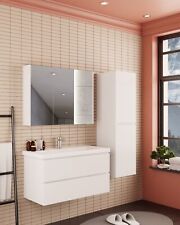 Badmöbel Set Unterschrank 60 /80 /100 cm Spiegelschrank Waschbecken Hochschrank