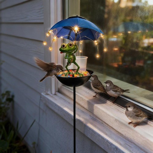 Solar frosch gartenfiguren mit - frosch,