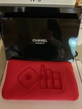 CHANEL Make Up Tasche VIP Kosmetiktasche Rot Stoff Neu OVP