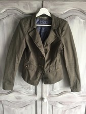 ☀️DRYKORN,  36, S, Blazer, Jacke, olivgrün, Goldene Logoknöpfe, Baumwolle, Basic