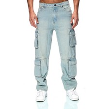 Herren Jeans Cargohose Baggy