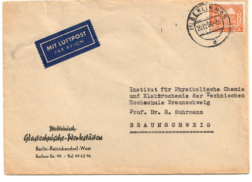 Berlin luftpost brief mit nr - mit,