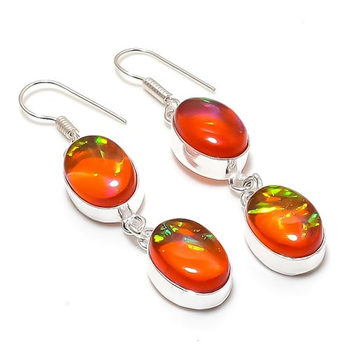 Orange triplett opal - orange, edelstein