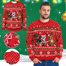 Herren und Damen Weihnachtspullover Pullover Sweater Sweatshirt Neu DHL