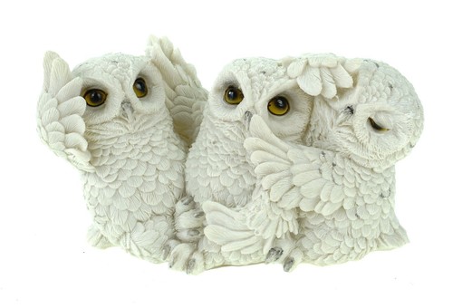 3er set schneeeulen - set,