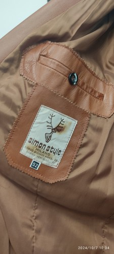 Damen blazer echtleder cognac - echtleder,
