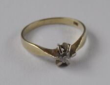 Solitär Ring Diamant Rose Altschliff 585 Gold  Vintage