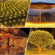 LED Lichternetz Lichtervorhang Außen Wasserdicht Party Weihnachtsdeko 8 Modi NEW