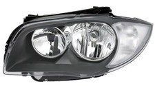 Scheinwerfer links für BMW E81 E82 E87 E88 1er in Schwarz Halogen H7 H7 LWR