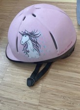 Reithelm Kind Kinderreithelm rosa mit Einhorn xs Krämer 53-57cm