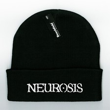 NEUROSIS neue schwarze Beanie Mütze mit Bündchen oder Schlupf
