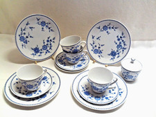 Kaffeservice  4 x  Porzellan Gedeck Seltmann Weiden Bayrisch Blau Teeservice