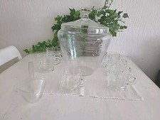 Antikes Bowleservice Glas