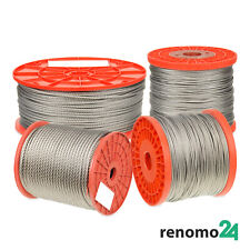 Edelstahl Drahtseil V4A 1mm - 8mm Seil INOX 316 Rostfrei Seil ab 5m bis 200m