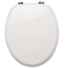 RIDDER WC-Sitz Seattle Toilettendeckel Kunststoff Edelstahl weiß oval NEU