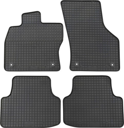 Gummimatte teilig schwarz - 4-teilig,