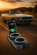 Mercedes SL C107 R107 2x Cupholder Doppel-Getränkehalter mit Smartphonehalterung