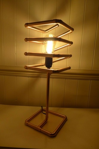 Kupfer tischlampe design - kupfer,