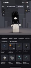 headless + korblox account with vc , stacked inventory male and female stuff