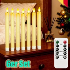 NEU Elektrische LED Kerzen mit Fernbedienung 6 Stück künstliche Kerzen mit Timer