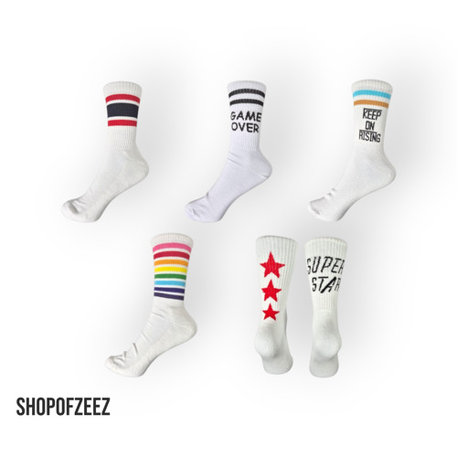 Sportliche retro socken mit - sportliche,