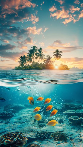 Tropische insel fisch meer - tropische,