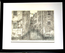 PAUL FLORA Venezianische Tristezza HAND-SIGNIERT Rahmen 50x40 cm GESCHENK