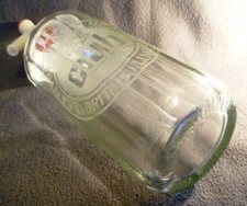 antike SODAFLASCHE SIPHON SYPHON SELTZER SIFON FLASCHE BOTTLE GLAS Prägung Bier