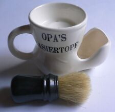 OPA´s Rasierseifenschale / Rasierschaumschüssel mit Pinsel - Porzellan