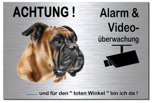 Boxer-Hund-Alu-Edelstahl-Optik
