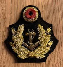 Marine Mütze Abzeichen Bundeswehr Mützenkranz Handgestickt mit Kokarde