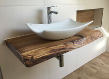 Waschtischplatte Waschtisch Waschtischkonsole Rustikal Eiche Massiv Holz Unikat