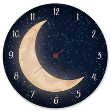 Nachthimmel mit Halbmond