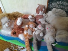 Plüschtiere Katzenfamilie 7 Stück