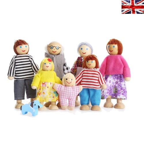 Bunte holzpuppe 7er - 7er, set