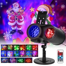 Timer LED Laser Projektorlampe Weihnachten Projektor 3D 12 Muster Party Outdoor