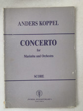 Noten . Koppel. Concerto for Marimba & Orchestra.     Partitur.
