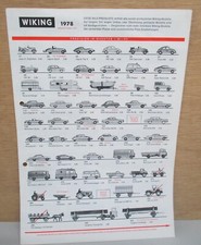 WIKING: Bildpreisliste 1978