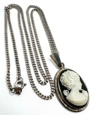 Vintage Kamee-Kette aus 925