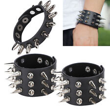 3 Stück Nieten Armband Wickelarmband Nietenarmband Punk Gothic Retro Biker