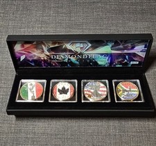 4 x 1 Unze Silber Diamond Flag