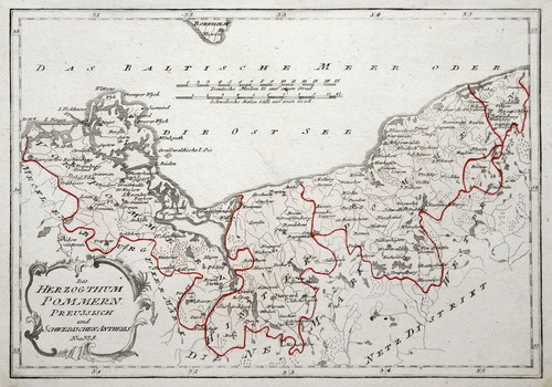 Pommern original kupferstich - pommern,