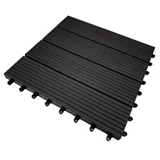 WPC Terrassenfliesen 30x30cm Kunststoff Balkon Pool Garten Dielen Klickfliesen