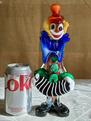 Vintage murano clown blaue - vintage,