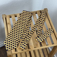 Men's Burberrys Vintage Tie Yellow/Red/Blue Silk 100% Made in italy