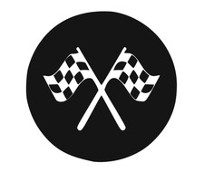 Go Kart Rennflagge Aufkleber