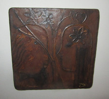 Wandkeramik mit liebespaar - wandkeramik,