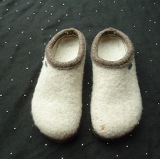 Hausschuhe aus Filz von Giesswein - beige -  Gr. 36